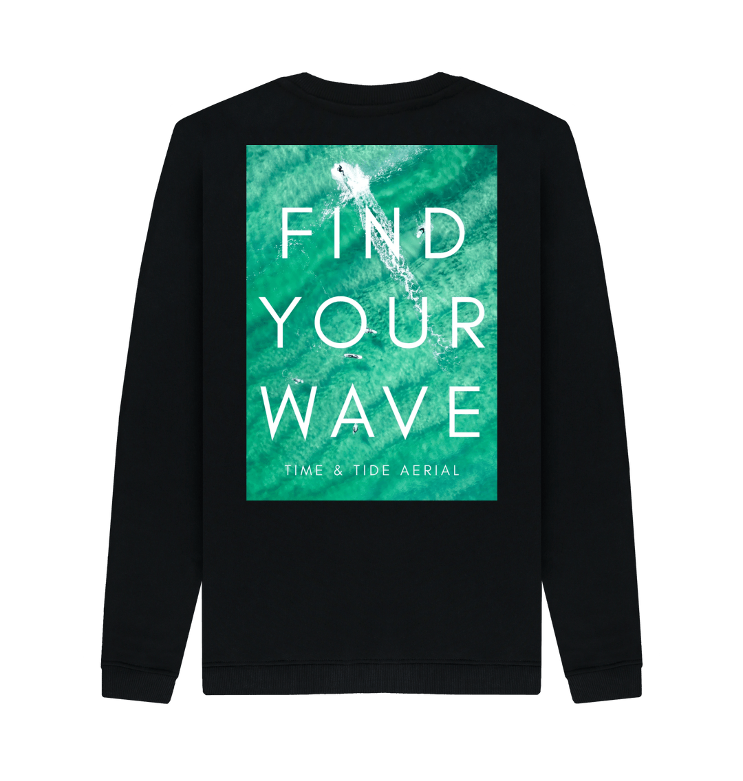 Black Printed Sweater Back