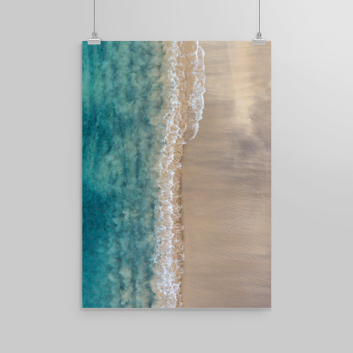 Hidden Teal VII Organic Tea Towel